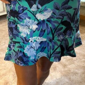 Tommy Bahama Blue and Green Floral Mini Golf Skort